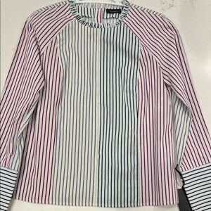 Halogen Cotton Striped Shirt